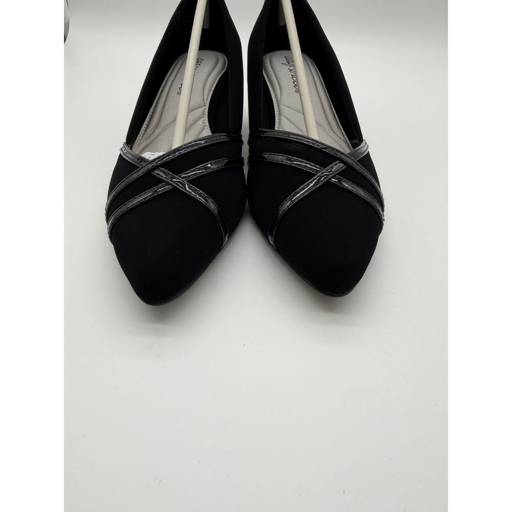 Easy Street Lotus Black Lamy Patent Block Heel Pumps Shoes 31-2712 Womens 7.5 WW - Picture 5 of 8